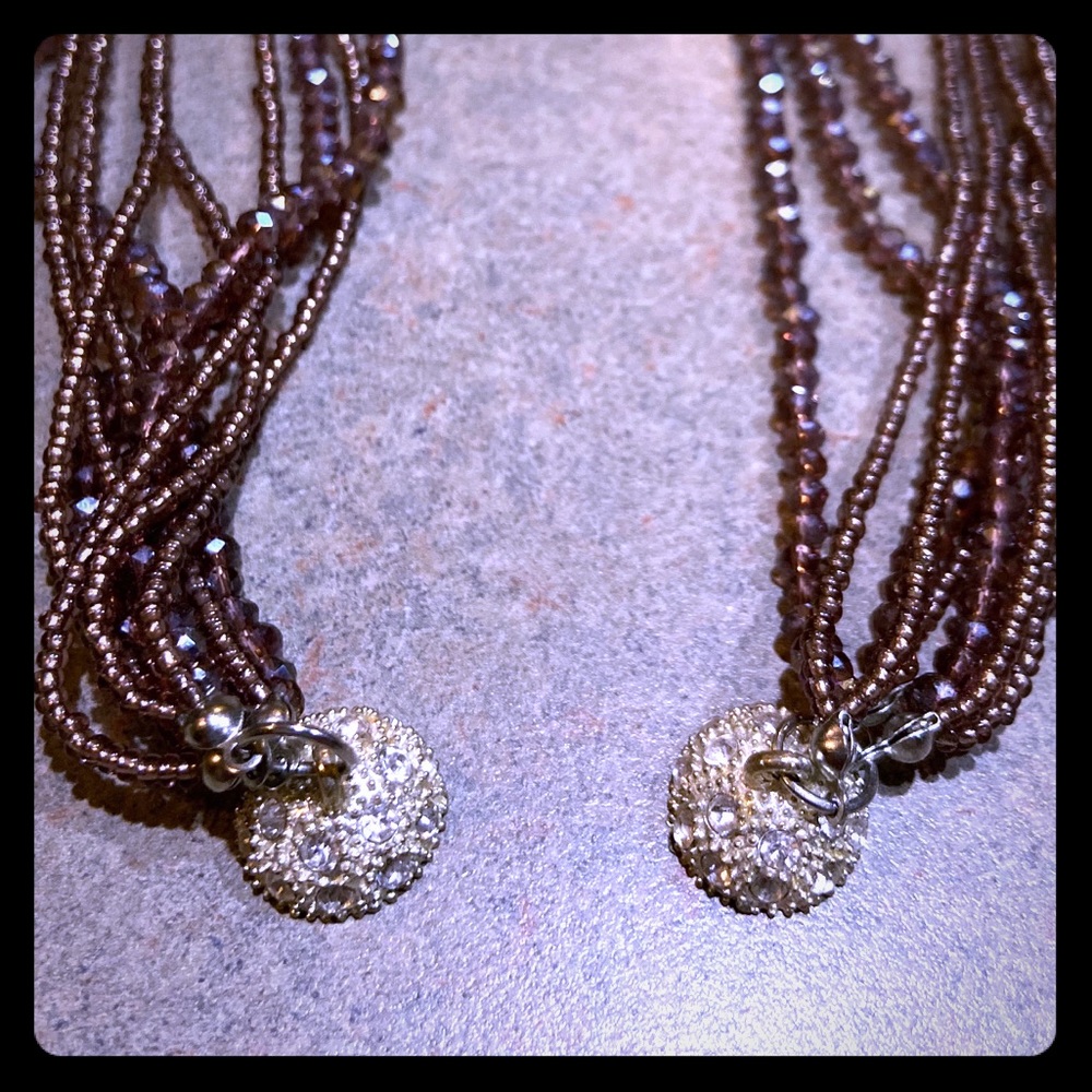 Multi-String Lavender Necklace - image 1